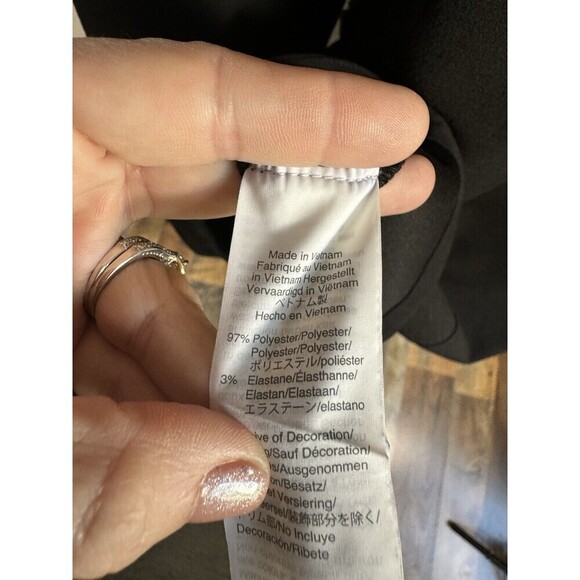 Madewell Bubble Sleeve TIE Front Mini Dress Size XL BOHO BLACK - Picture 5 of 9